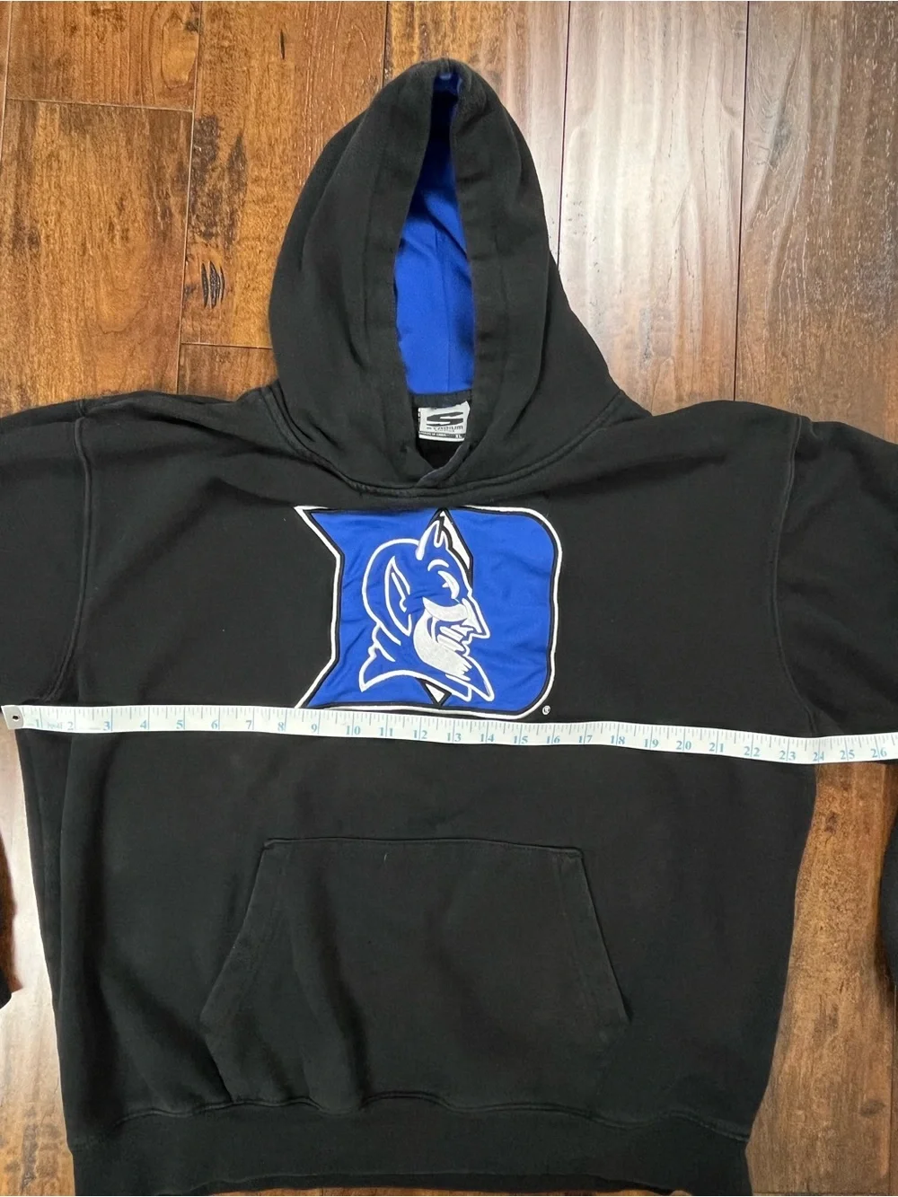 VTG Duke Blue Devils Hoodie Black Stadium Athletics Embroidered NCAA Men’s XL.